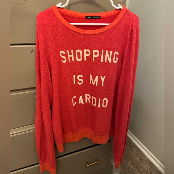 Wildfox Sweaters Wildfox Shopping Is My Cardio Pullover Poshmark